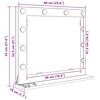 vidaXL Meikkipöydän peili LED -nauhavalot Savupähkinä 60 x 55 x 18 cm