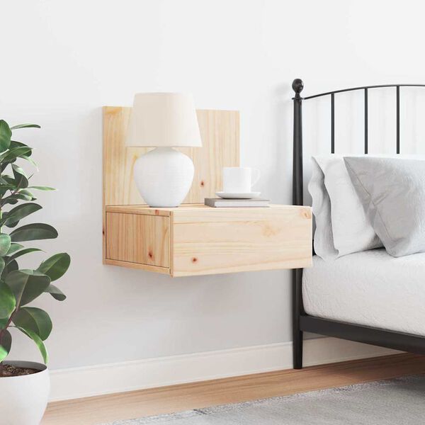 vidaXL Yöpöytä laatikon kanssa Ruskea 42 x 32,5 x 40 cm Täysi mänty