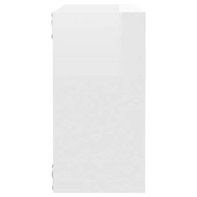 vidaXL Kuutioseinähyllyt 4 kpl korkeakiilto valkoinen 30x15x30 cm