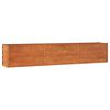 vidaXL Korotettu kukkalaatikko ruoste 240x40x45 cm Corten ter&auml;s