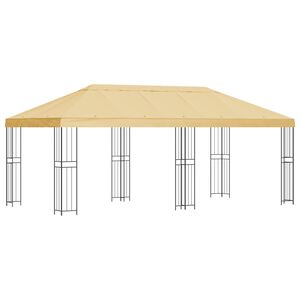 vidaXL Paviljonki sivuseinill&auml; 6 x 3 m Kerma Polyesteri ja ter&auml;s 190