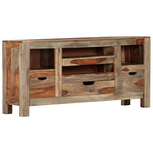 vidaXL Senkki harmaa 100x30x50 cm t&auml;ysi akaasiapuu