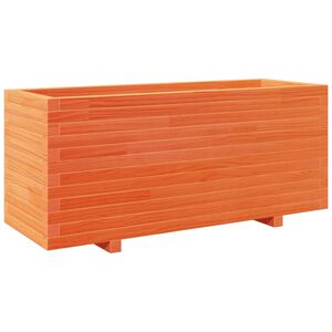 vidaXL Puutarhakukkalaatikko vahanruskea 110x40x49,5 cm t&auml;ysi m&auml;nty