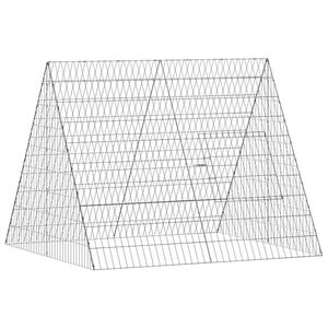vidaXL Kaniinih&auml;kki Hopea 110 x 100 x 85 cm Galvanoitu ter&auml;s