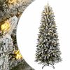 vidaXL Tekojoulukuusi lumihuurteella 300 LED-valoa 180 cm