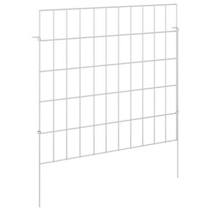 vidaXL Puutarha-aita, jossa on paalut 24 kpl 55 x 50 cm Hopea