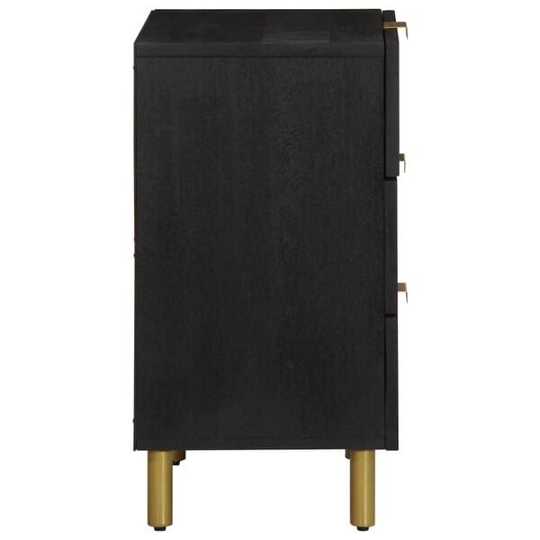 vidaXL Y&ouml;p&ouml;yt&auml; musta 50x33x62 cm tekninen puu