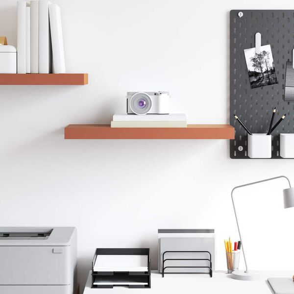 vidaXL Sein&auml;hylly s&auml;ilytystilassa Punainen 60 x 23 x 4 cm Tekninen puu