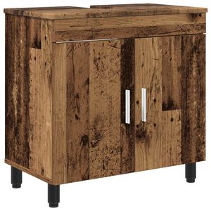 vidaXL Kylpyhuoneen peilikaappi Vanha puu 60 x 35 x 60 cm Tekninen puu