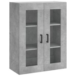 vidaXL Sein&auml;kiinnitett&auml;v&auml; kaappi betoninharmaa 69,5x34x90 cm