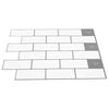 vidaXL Metrolaatta 20 pcs Valkoinen harmaa 30,5 x 30,5 cm
