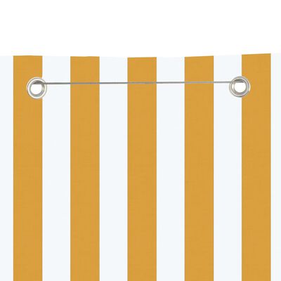 vidaXL Parvekkeen suoja keltainen/valkoinen 120x240 cm Oxford kangas
