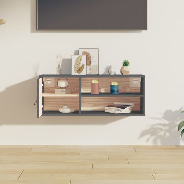 vidaXL Sein&auml;kaappi harmaa 80x30x30 cm t&auml;ysi m&auml;nty