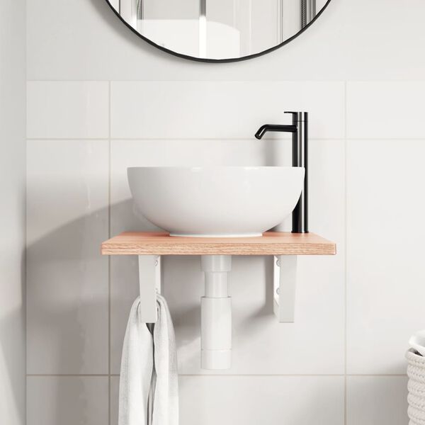 vidaXL Pesuallashylly sein&auml;lle ter&auml;s ja t&auml;ysi tammi