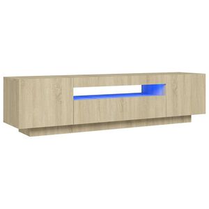 vidaXL TV-taso LED-valoilla Sonoma-tammi 160x35x40 cm