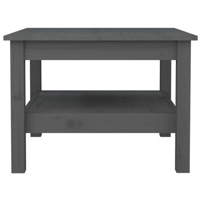 vidaXL Sohvapöytä harmaa 55x55x40 cm täysi mänty