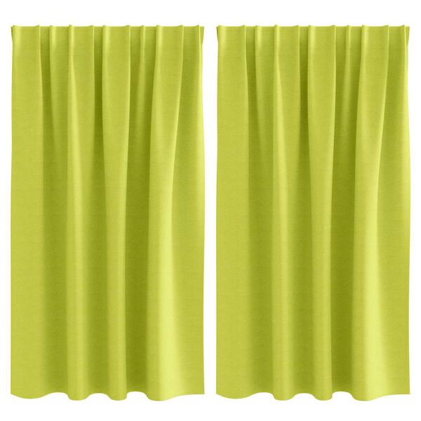 vidaXL Piment&auml;v&auml; verho renkailla 2 pcs Vihre&auml; 140 x 140 cm Polyesteri