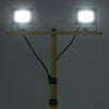 vidaXL LED-valonheitin kolmijalalla 2x10 W kylmä valkoinen