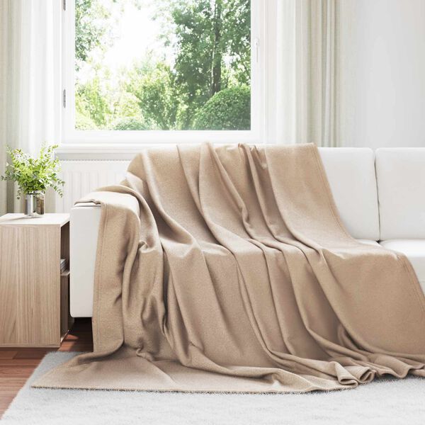 vidaXL Heittop&auml;&auml;llys 24 pcs Camel 240 x 220 cm Fleese