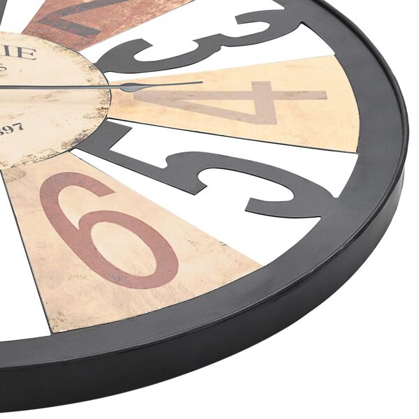 vidaXL Sein&auml;kello metalli 60 cm moniv&auml;rinen