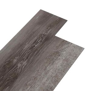 vidaXL Itsekiinnittyv&auml;t PVC-lankut Raidallinen puu 30,5 x 61 cm 28 kpl
