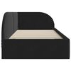 vidaXL Kulmavuoteen runko päätyllä Musta 100 cm x 200 cm Sametti