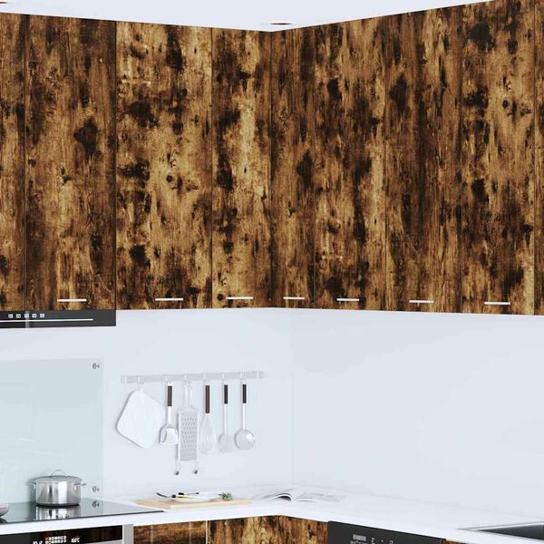 vidaXL Henkarikaappi Savustettu tammi ja valkoinen 57 x 57 x 100 cm