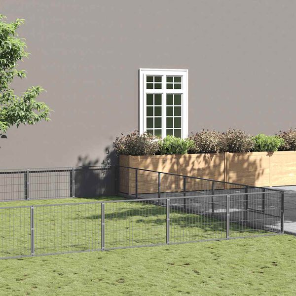 vidaXL Koiranh&auml;kki hopea 60 m&sup2; ter&auml;s