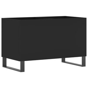 vidaXL LP-levyjen s&auml;ilytyskaappi musta 74,5x38x48 cm tekninen puu
