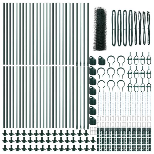 vidaXL Aitalatu Vihre&auml; 100 x 0,8 m (36 mm verkko) Ter&auml;st&auml; ja PVC:t&auml;