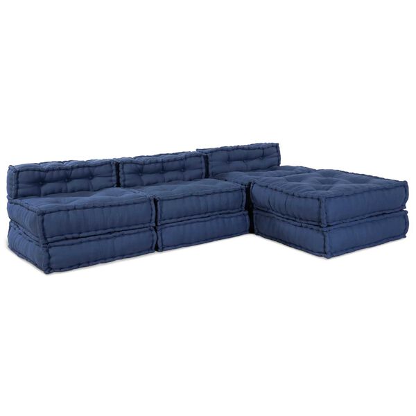 vidaXL Modulaarinen sohva 4 pcs Indigo kangas