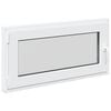 vidaXL Kellari-ikkuna RISOR 100 x 50 cm PVC ja lasi valkoinen
