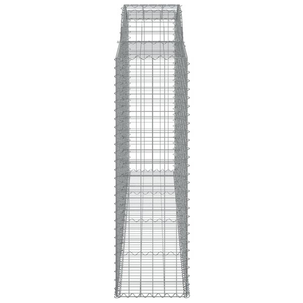 vidaXL Kaareva kivikori 300x50x160/180 cm galvanoitu rauta