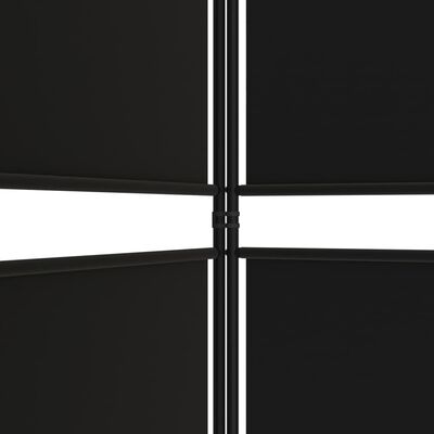 vidaXL 5-paneelinen Tilanjakaja musta 250x180 cm kangas