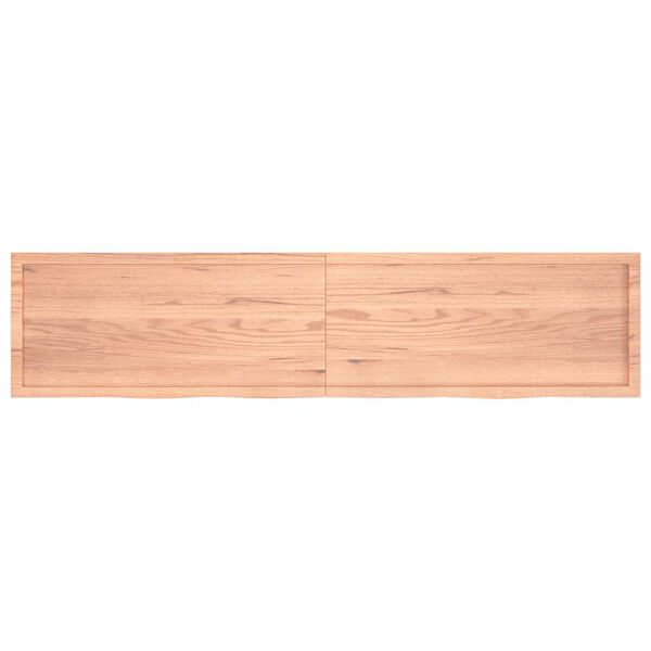 vidaXL P&ouml;yt&auml;levy vaaleanruskea 220x50x(2-6) cm k&auml;sitelty t&auml;ystammi