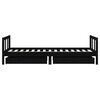 vidaXL Lasten s&auml;ngynrunko laatikoilla musta 90x190 cm t&auml;ysi m&auml;nty