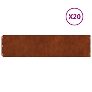 vidaXL Nurmikon reunalistat 20 kpl 25x103cm joustava s&auml;&auml;nkest&auml;v&auml; ter&auml;s