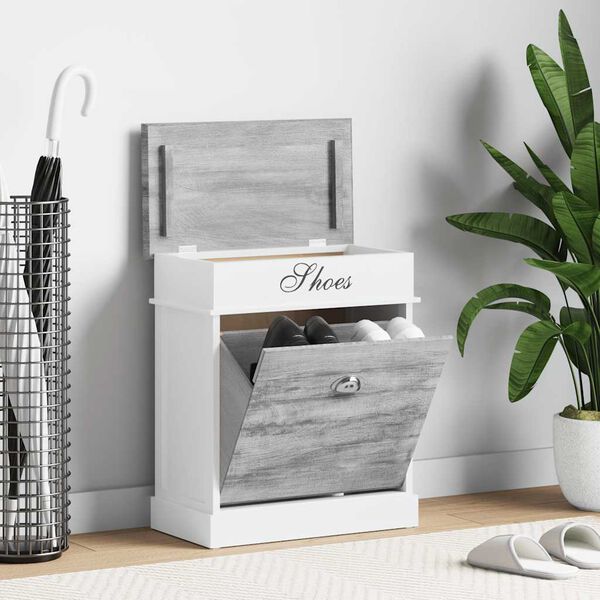 vidaXL Kenk&auml;kaappi harmaa 50x28x58 cm keisaripuu