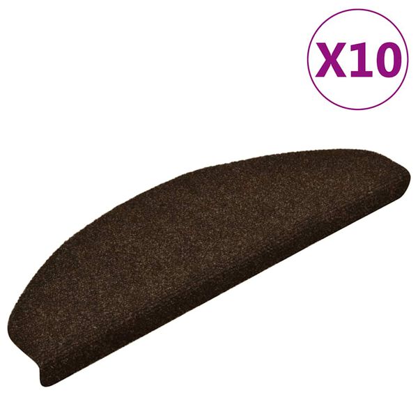 vidaXL Porrasmatot itseliimautuvat 10 kpl 65x21x4 cm ruskea puolipy&ouml;re&auml; suuri