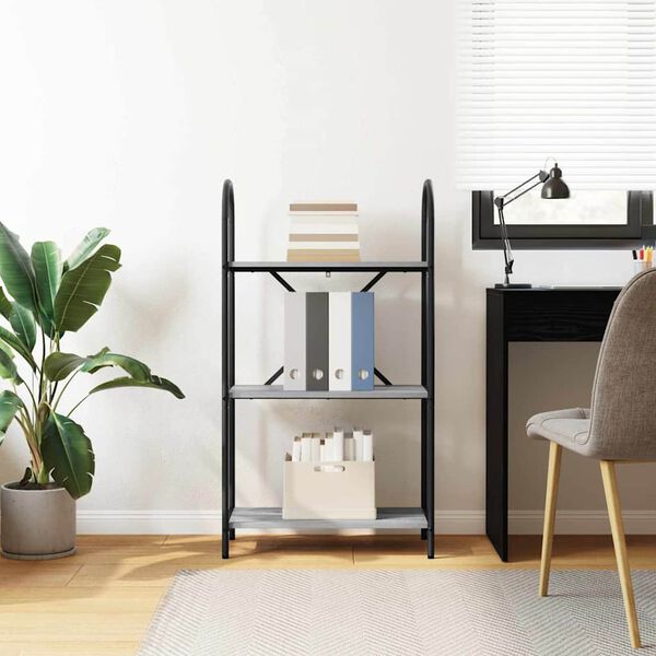 vidaXL Kirjahylly Harmaa Sonoma 60 x 30 x 109 cm Tekninen puu