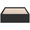 vidaXL S&auml;ngynrunko laatikoilla musta 100x200 cm tekninen puu