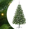 vidaXL Joulukuusi 300 LED-valoilla jalustalla Vihre&auml; 180 cm PE