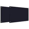 vidaXL Keitti&ouml;n suojapaneeli 2 pcs Musta 90 x 60 cm karkaistu lasi