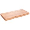 vidaXL Kylpyhuoneen ty&ouml;taso v.ruskea 80x40x(2-6)cm k&auml;sitelty t&auml;ysi puu