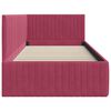 vidaXL Kulmavuoteen runko Viininpunainen 90 cm x 190 cm Sametti