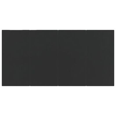vidaXL 7-osainen Ulkoruokailuryhmä harmaa/musta polyrottinki ja teräs