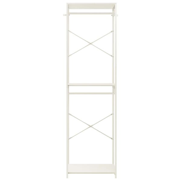 vidaXL Vaatekaappi valkoinen 60x40x213 cm metalli ja lastulevy