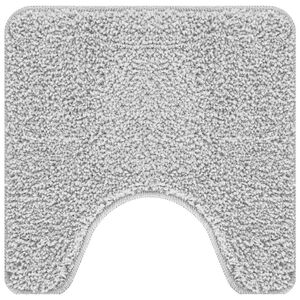 vidaXL Liukumaton kylpyhuoneen matto WC-leikkauksella Harmaa