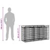 vidaXL Gabion Kohotettu Peti Hopea 150 x 50 x 80 cm Galvanoitu ter&auml;s