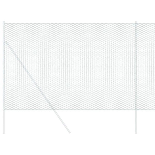 vidaXL Kuusikulmainen aita Vihreä 1.6 x 25 m Teräs